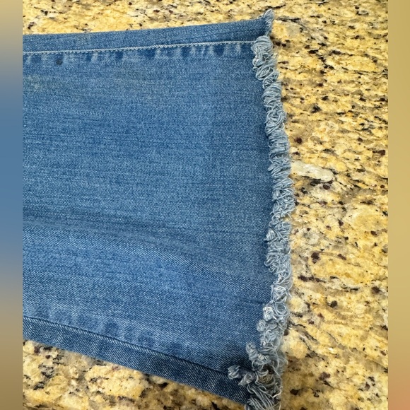 Paige Fiona Womens Flared Boot Cut Raw Hem Jeans 28 Denim Western Hippie Boho - Picture 10 of 10